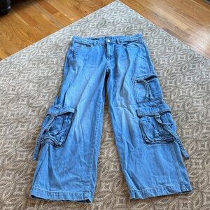 wild fable Light Blue Denim Jeans with Contrast Stitching